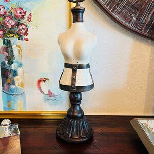 Vintage 15" Porcelain Mannequin Corset Jewelry Display Rare Victorian Art Deco